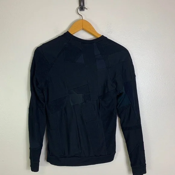 Zero Waste Daniel Black All Over Re-Roll Long Sleeve Sweater XS Unisex - Picture 9 of 9